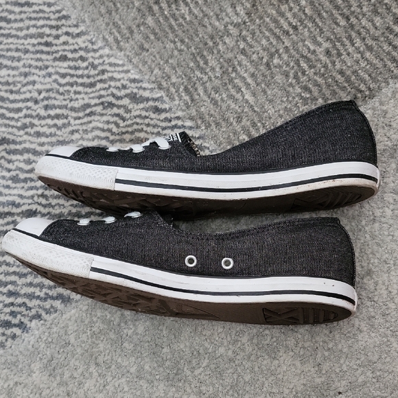 Converse Black and White Canvas Sneakers - Picture 4 of 7